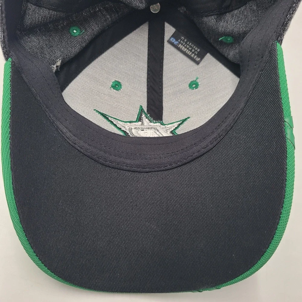 Youth Dallas Stars Hat Fitted One Size Reebok Gray Green NHL Hockey Center Ice